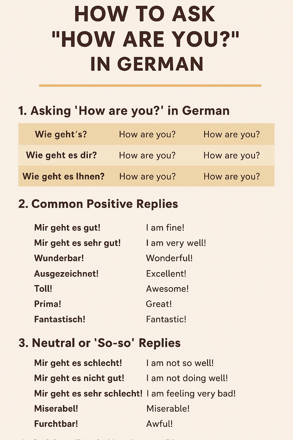 how are you in german 