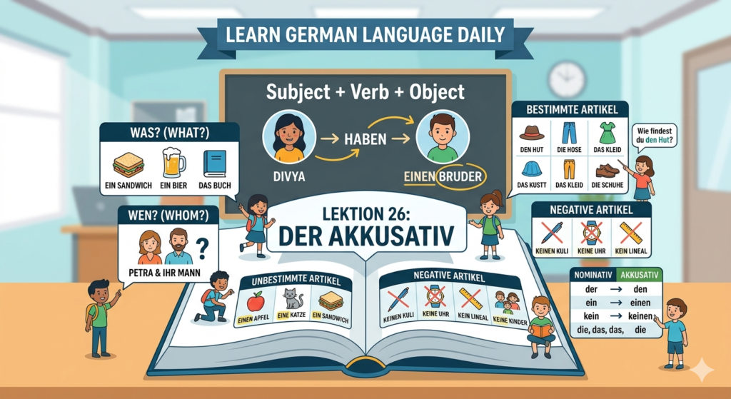 Akkusativ in German language