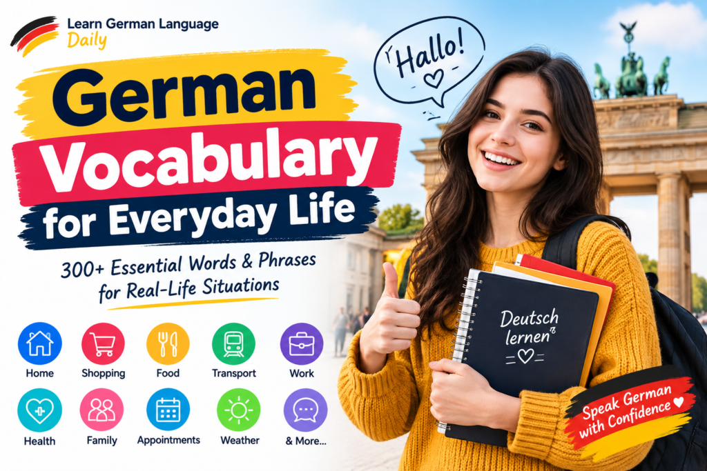 German Vocabulary for Everyday Life 300+ Essential German Words and Phrases